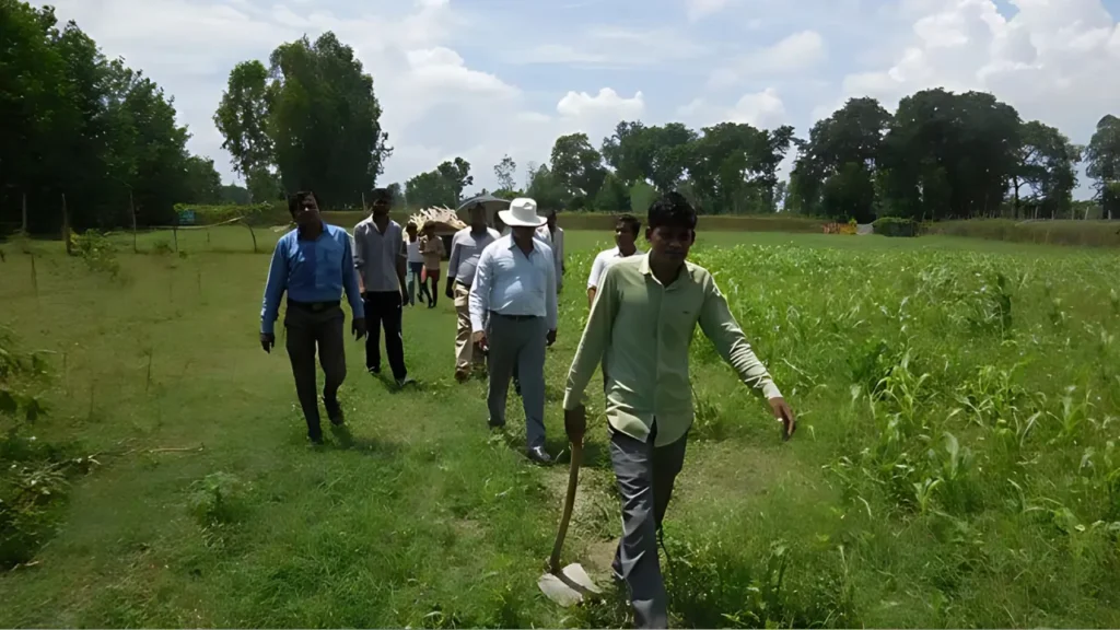 खेती का किया गया दौरा